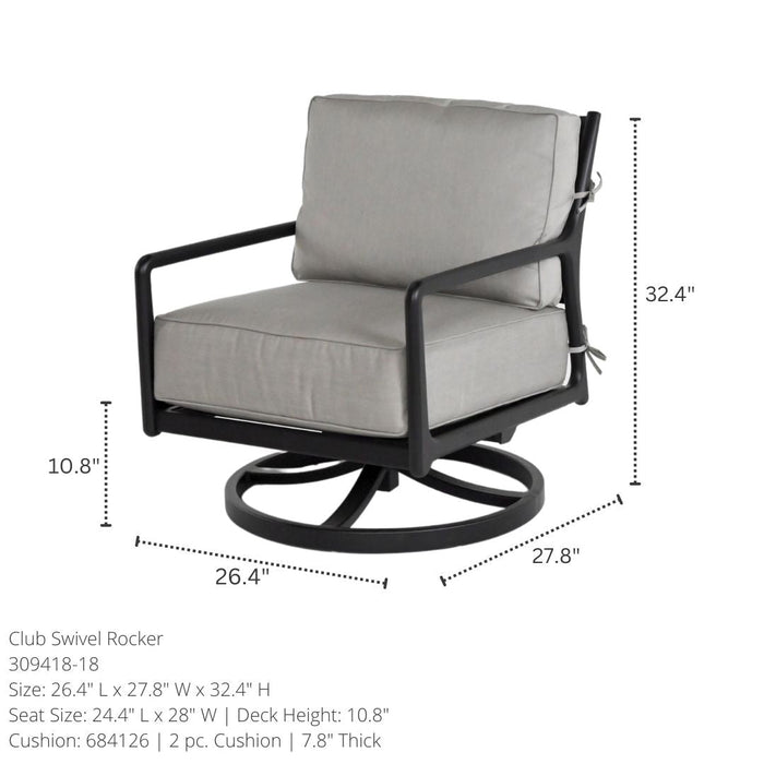 Cedar Club Swivel Rocker