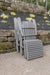 Berlin Gardens Comfo Back Adirondacks and Folding Footstools Folded