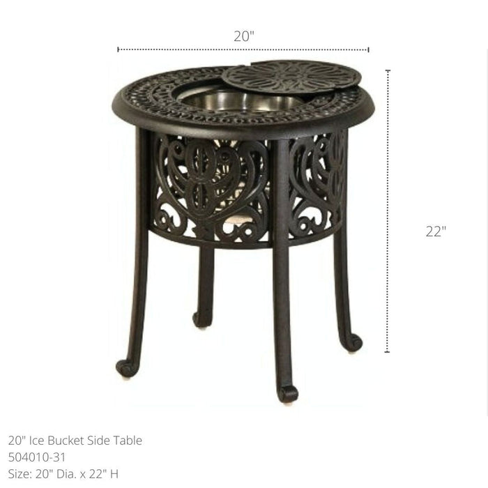 Biscayne 20" Round Ice Bucket Table