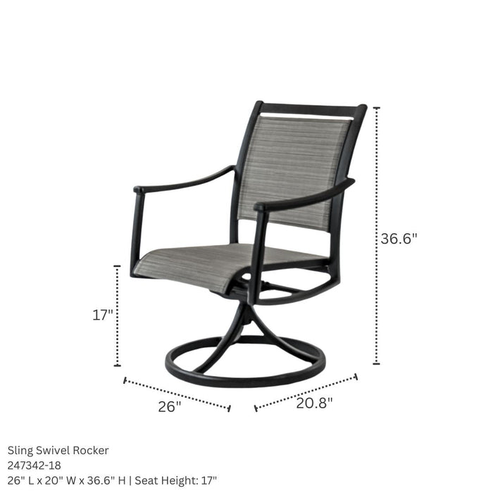 Sherwood 44" x 68" Sling Dining Set (7 Piece Set)