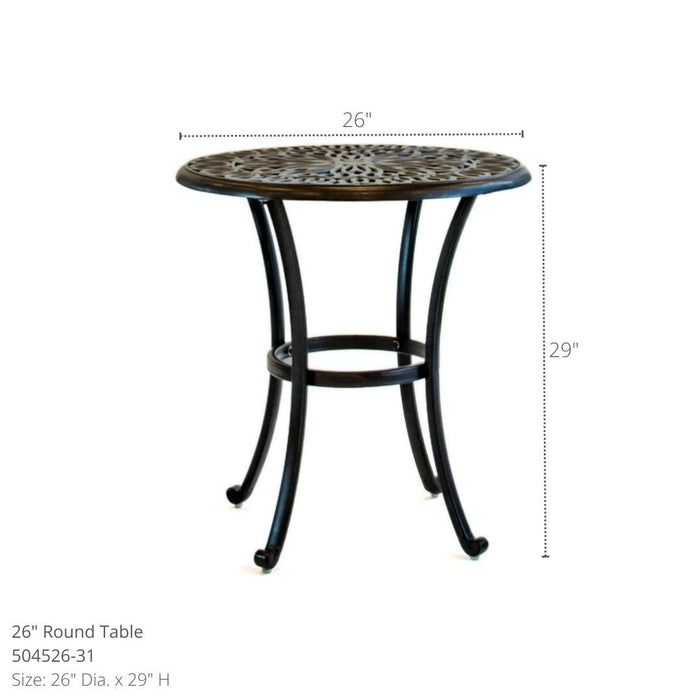 Biscayne 26" Round Table - Sullivan Hardware & Garden