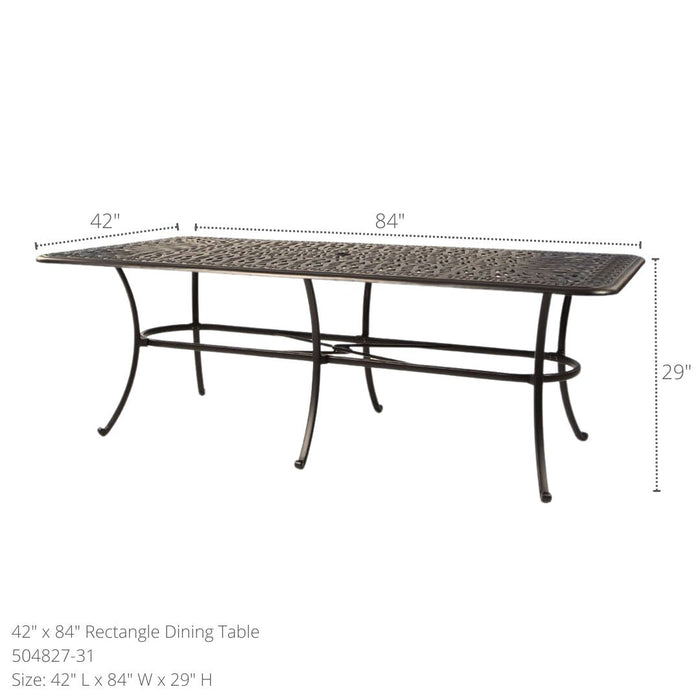 Biscayne 42" x 84" Rectangular Table - Sullivan Hardware & Garden