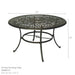 Biscayne 54" Round Table with Lazy Susan - Sullivan Hardware & Garden