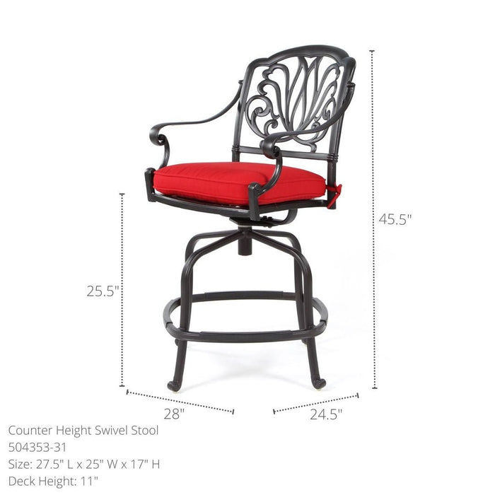 Biscayne Counter Height Swivel Stool - Sullivan Hardware & Garden