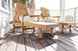 Berlin Gardens Comfo Back Chaise Lounge in Natural Teak with Lily Hive Accents