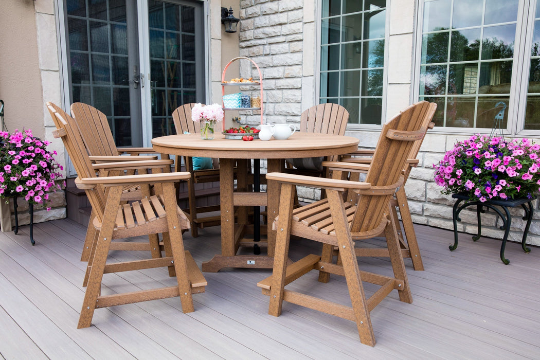 Berlin Gardens Comfo Back Counter Chairs around Garden Classic Round Counter Table in Antique Mahogany