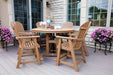 Berlin Gardens Comfo Back Counter Chairs around Garden Classic Round Counter Table in Antique Mahogany