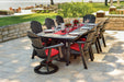 Comfo Back Dining Chairs, Swivel Rockers, and Garden Classic Rectangle Dining Chair - Black