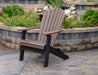 Berlin Gardens Comfo Back Folding Adirondack Chair - Brazilian Walnut on Black