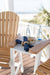 Berlin Gardens Comfo Back XT Chair and Tete-a-Tete - Natural Teak on White