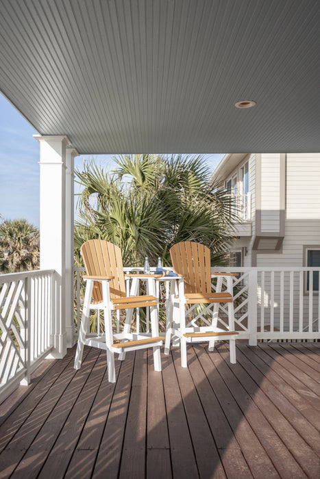 Berlin Gardens Comfo Back XT Chairs and Tete-a-Tete - Natural Teak on White
