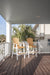 Berlin Gardens Comfo Back XT Chairs and Tete-a-Tete - Natural Teak on White