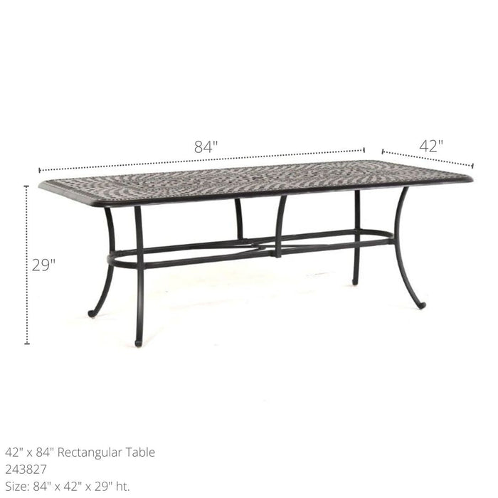 Hanamint Bella 42" x 84" Rectangular Dining Table - Sullivan Hardware & Garden