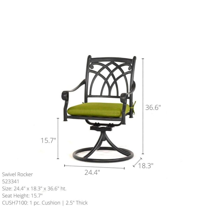 Hanamint Bella 54" Round Dining Set with Swivels (5 Piece Set) - Sullivan Hardware & Garden