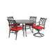 Hanamint Bella 54" Round Dining Set with Swivels (5 Piece Set) - Sullivan Hardware & Garden