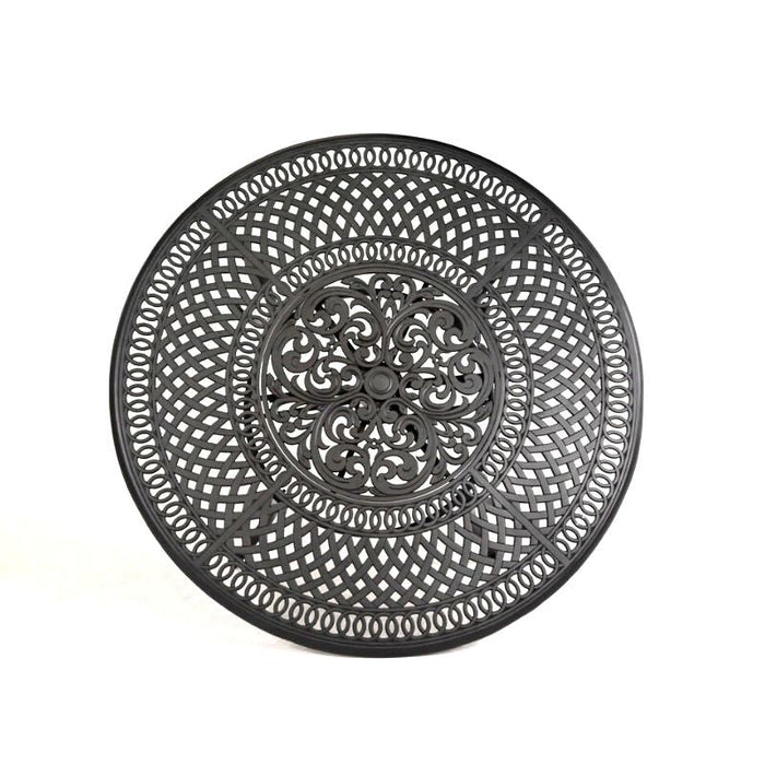 Hanamint Bella 54" Round Inlaid Lazy Susan Table - Sullivan Hardware & Garden