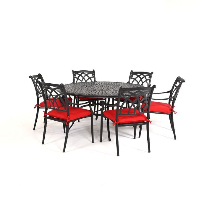 Hanamint Bella 60" Round Dining Set (7 Piece Set) - Sullivan Hardware & Garden