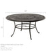 Hanamint Bella 60" Round Inlaid Lazy Susan Table - Sullivan Hardware & Garden