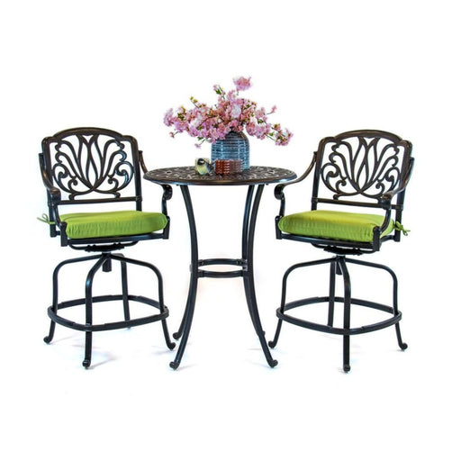 Hanamint Biscayne 30" Swivel Dining Set Counter Height (3 Piece Set) - Sullivan Hardware & Garden