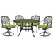 Hanamint Biscayne 48" Round Dining Set with Swivels (5 Piece Set) - Sullivan Hardware & Garden