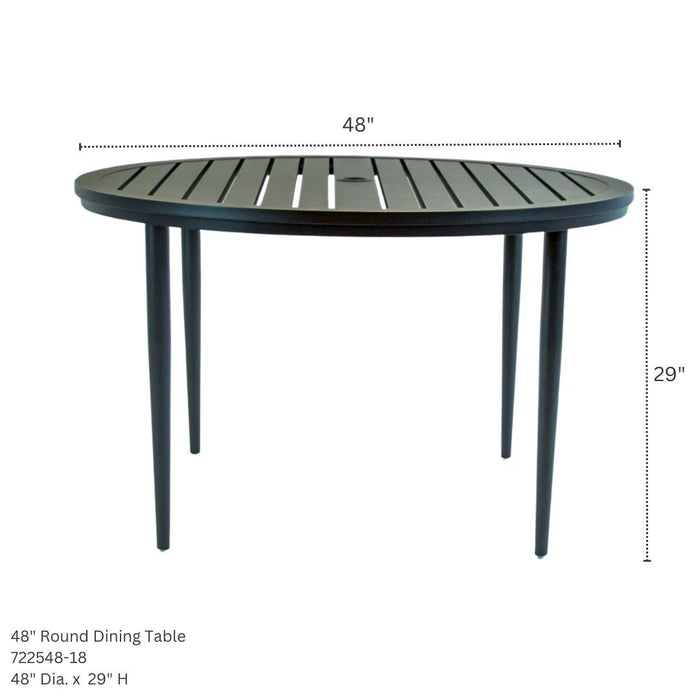 Hanamint Carlisle 48" Round Dining Set (5 Piece Set) - Sullivan Hardware & Garden