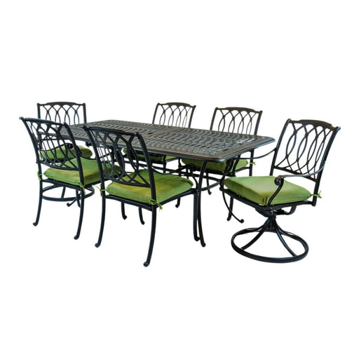 Hanamint Mayfair 42" x 76" Dining Set with Swivels (7 Piece Set) - Sullivan Hardware & Garden