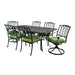 Hanamint Mayfair 42" x 76" Dining Set with Swivels (7 Piece Set) - Sullivan Hardware & Garden