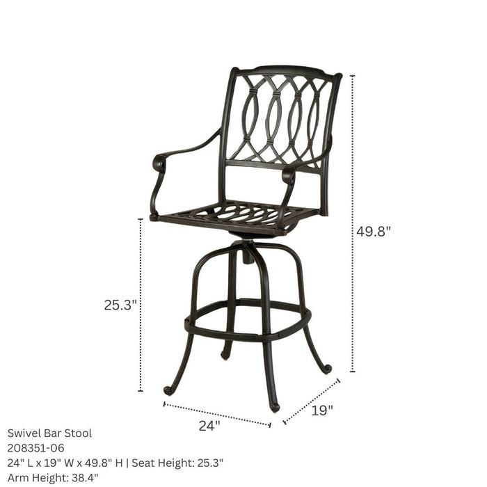Hanamint Mayfair Swivel Bar Stool - Sullivan Hardware & Garden