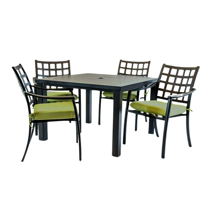 Hanamint Sherwood 44" Square Dining Set (5 Piece Set) - Sullivan Hardware & Garden