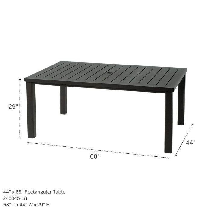 Hanamint Sherwood 44" x 68" Sling Dining Set (7 Piece Set) - Sullivan Hardware & Garden