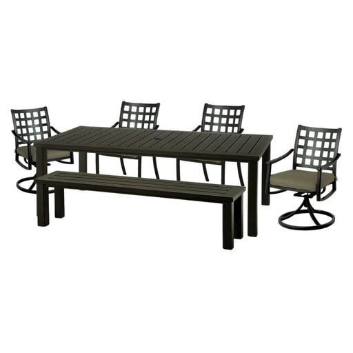 Hanamint Sherwood 44" x 84" Dining Set with Bench (6 Piece Set) - Sullivan Hardware & Garden
