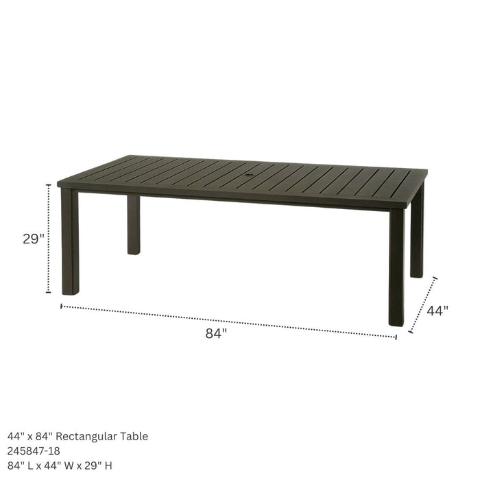 Hanamint Sherwood 44" x 84" Sling Dining Set (7 Piece Set) - Sullivan Hardware & Garden