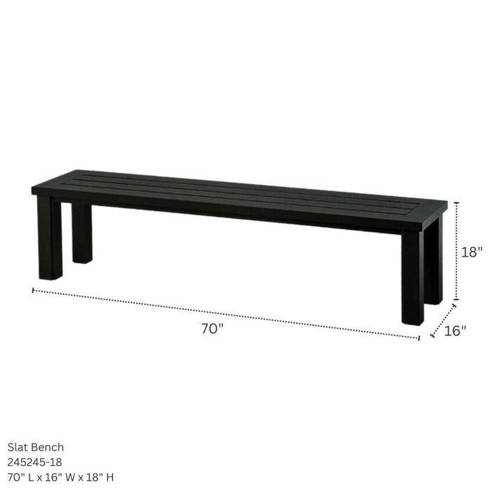 Hanamint Sherwood 44" x 84" Sling Dining Set with Bench (6 Piece Set) - Sullivan Hardware & Garden