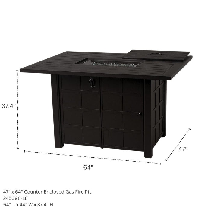 Hanamint Sherwood 47" x 64" Fire Dining Set Counter Height (5 Piece) - Sullivan Hardware & Garden