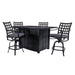 Hanamint Sherwood 47" x 64" Fire Dining Set Counter Height (5 Piece) - Sullivan Hardware & Garden