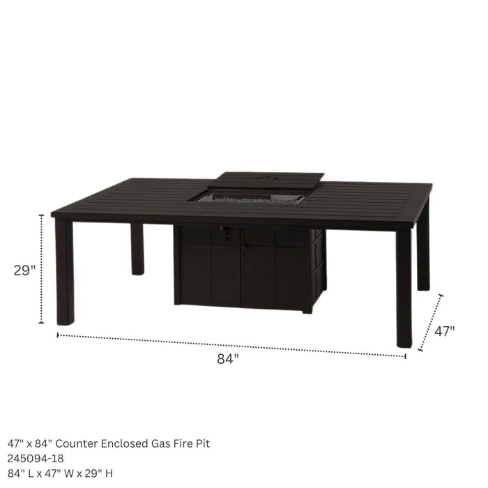 Hanamint Sherwood 47" x 84" Fire Dining Set (7 Piece Set) - Sullivan Hardware & Garden