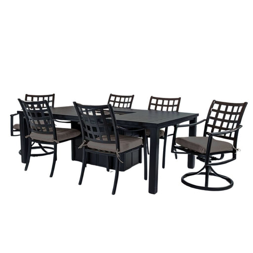 Hanamint Sherwood 47" x 84" Fire Dining Set (7 Piece Set) - Sullivan Hardware & Garden