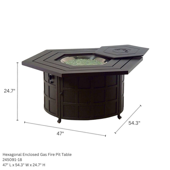 Hanamint Sherwood Hexagon Fire Pit Table - Sullivan Hardware & Garden