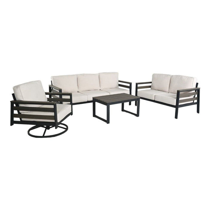 Hixon Panel Deep Seating Set (5-Piece Set) - Sullivan Hardware & Garden