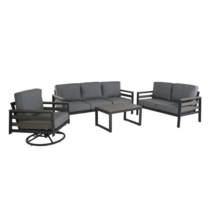Hixon Panel Deep Seating Set (5-Piece Set) - Sullivan Hardware & Garden