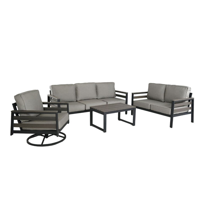 Hixon Panel Deep Seating Set (5-Piece Set) - Sullivan Hardware & Garden