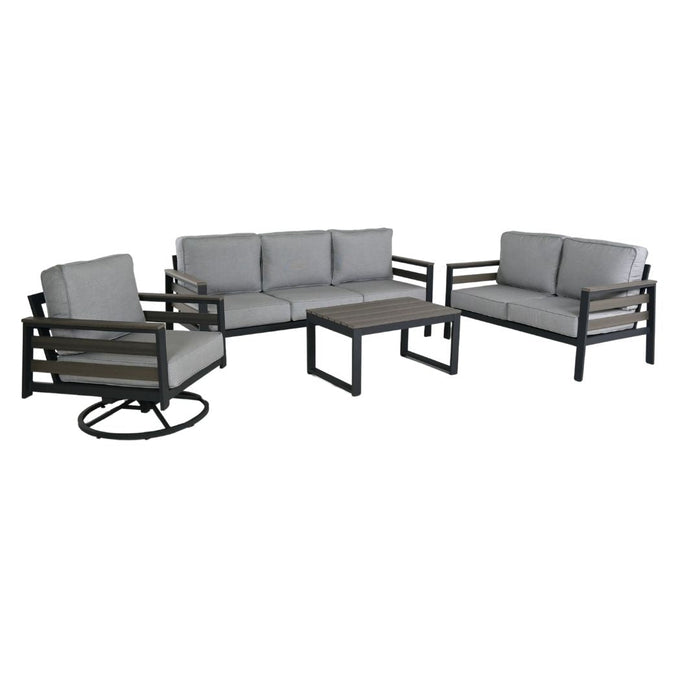 Hixon Panel Deep Seating Set (5-Piece Set) - Sullivan Hardware & Garden
