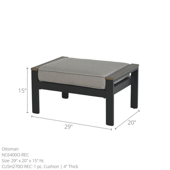 Hixon Panel Rectangular Ottoman - Sullivan Hardware & Garden