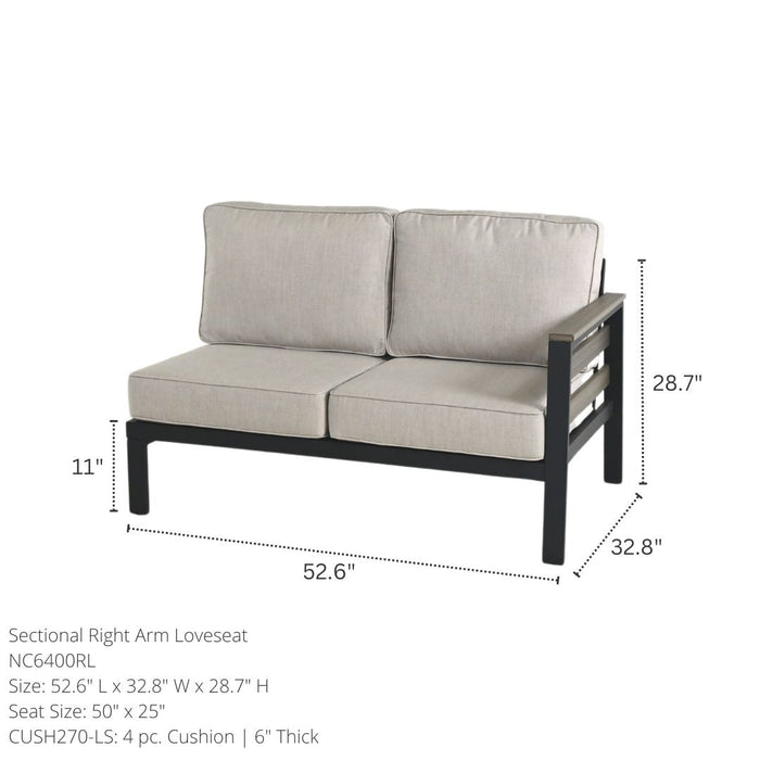 Hixon Panel Sectional Deep Seating Set (7 Piece Set) - Sullivan Hardware & Garden