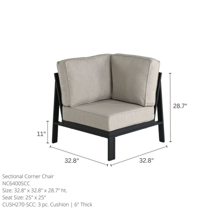 Hixon Panel Sectional Deep Seating Set (7 Piece Set) - Sullivan Hardware & Garden