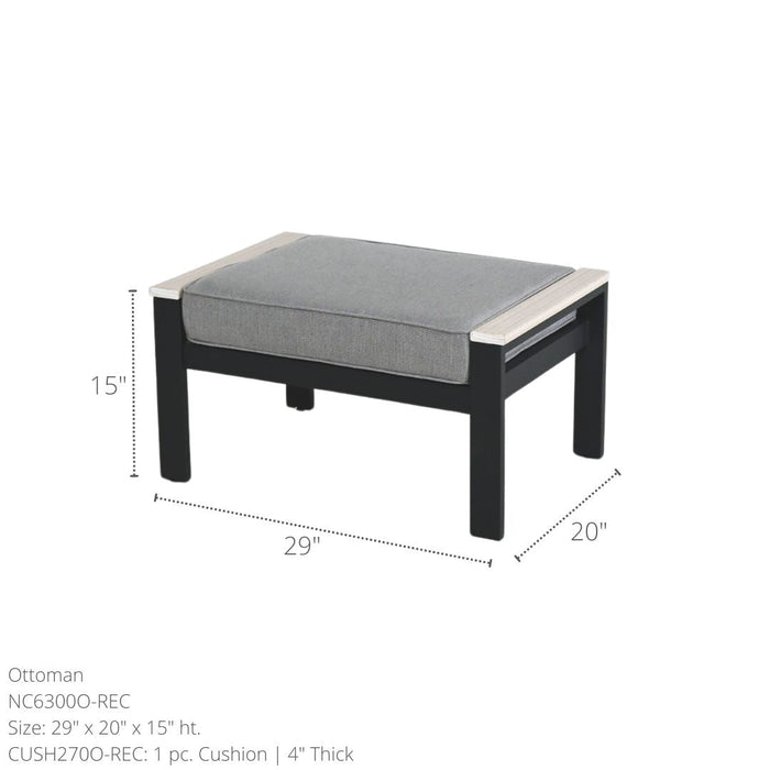 Hixon Teak Rectangular Ottoman - Sullivan Hardware & Garden