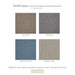 Diagram of cushion 270 color options for North Cape Lakeside ottomans - Cast Shale, Cast Slate, Spectrum Denim, and Spectrum Dove