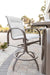 Murphy Bar Height Padded Sling Swivel Chairs in Clay, sling in Sailing Salt