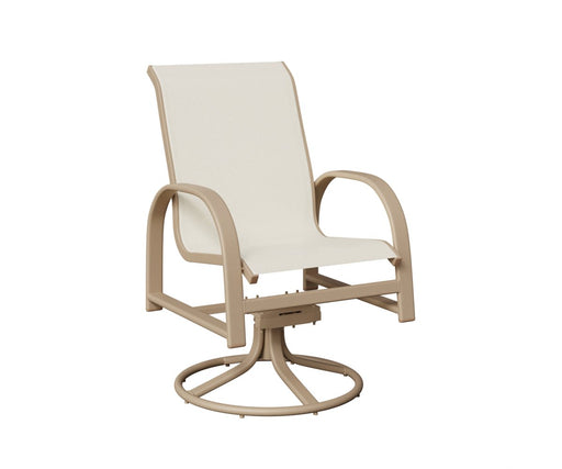 Murphy Sling Swivel Rocker Dining Chair in Sahara Speckle and Sailing Salt