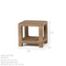 North Cape Grand Palm Square End Table - Sullivan Hardware & Garden
